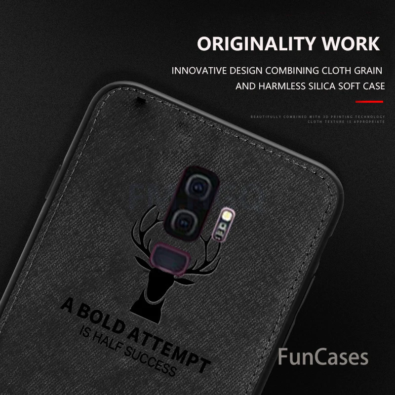 Текстура ткани олень 3D Мягкий ТПУ магнитный автомобильный чехол для samsung Galaxy S9 S8