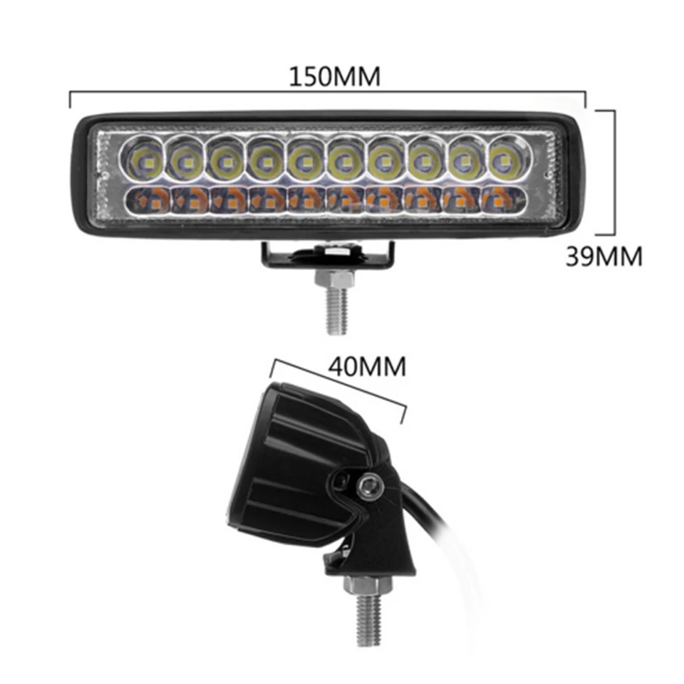 6 дюймовый светодиодный светильник бар Рабочая лампа белого и желтого цвета