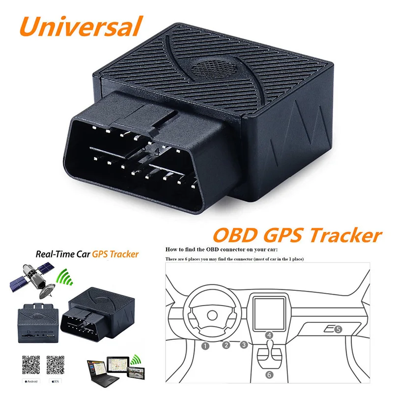 Vehemo OBD2 для сигнализации GSM GPS трекер Автомобильный автомобильный отслеживание в