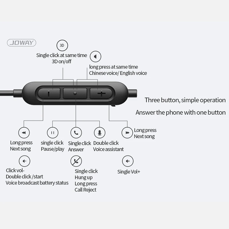 Фото Магнитные Bluetooth наушники H32 V4.1, объемные стереонаушники 3d, беспроводные наушники с микрофоном, игровые наушники №4