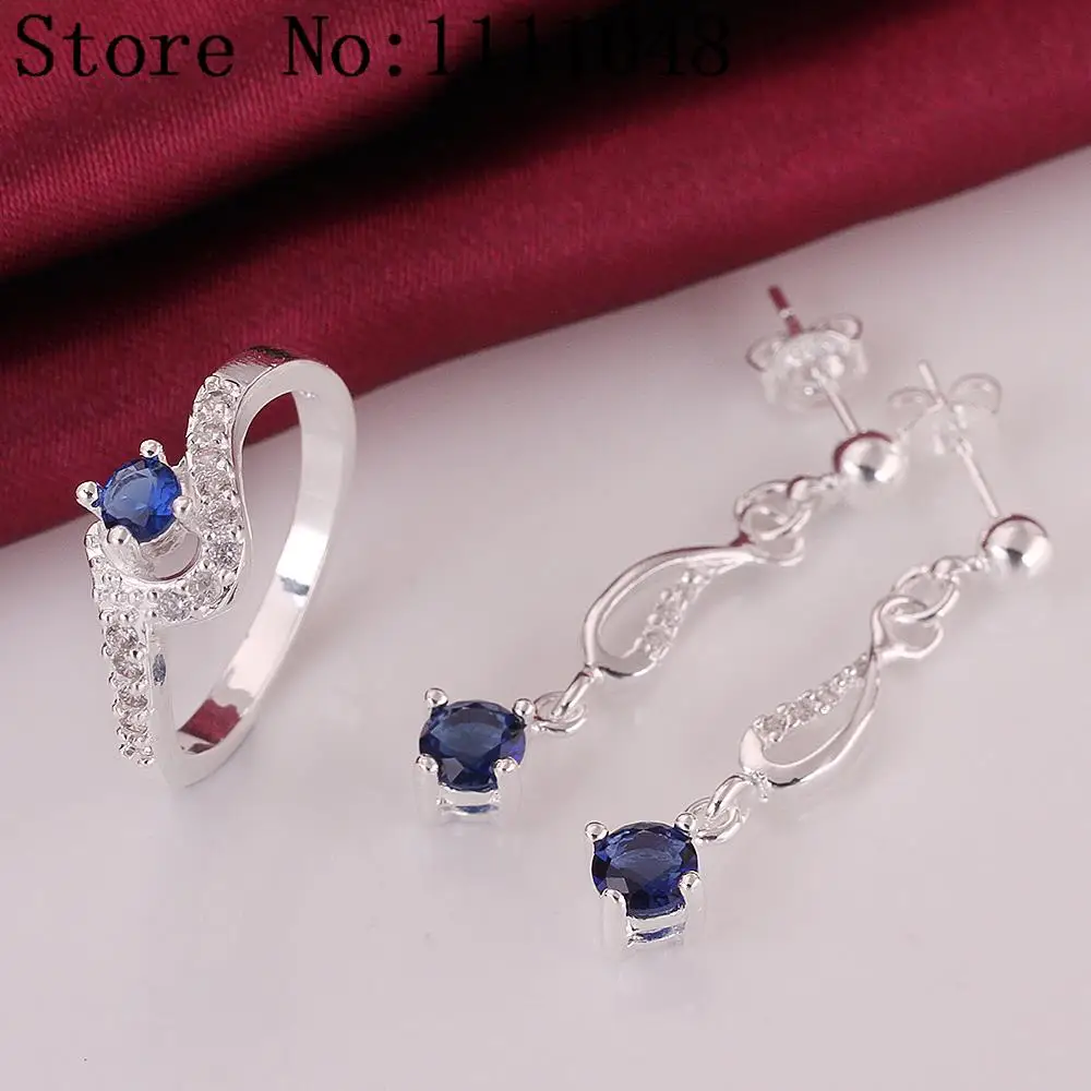 JS720-D Free Shipping Wholesale new fashion 925 sterling silver jewelry sets bulk sale cheap bridal party | Украшения и