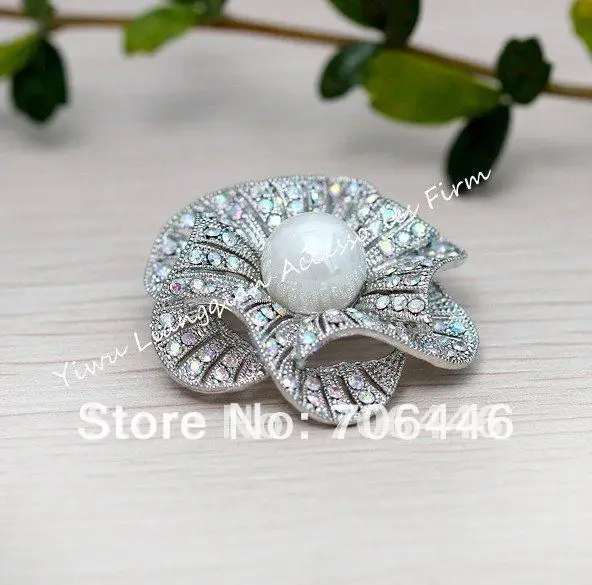 Родием красивые прозрачные Стразы AB с украшением в виде кристаллов белого