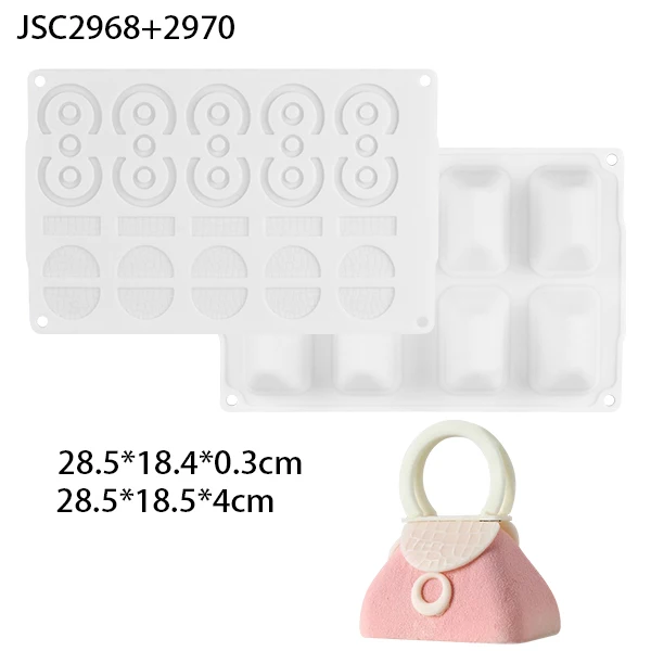 JSC2968 2970 SJ форма для выпечки Силиконовая торта сердцем круглая форма кухня домашней выпечки инструменты силиконовые формы хлеб для муссов и десертов шоколадное пирожное плесень - Цвет: JSC2968 2970