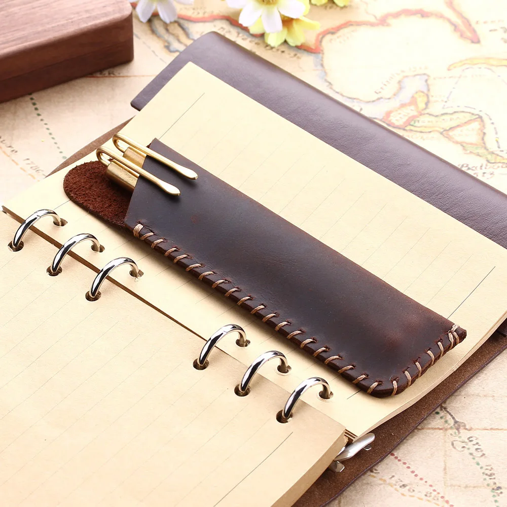 

Handmade Fountain Pen Case Holder Travel Journal Pencil Bag Holder Fountain Pen Bag Leather Accessories For Travel Journal