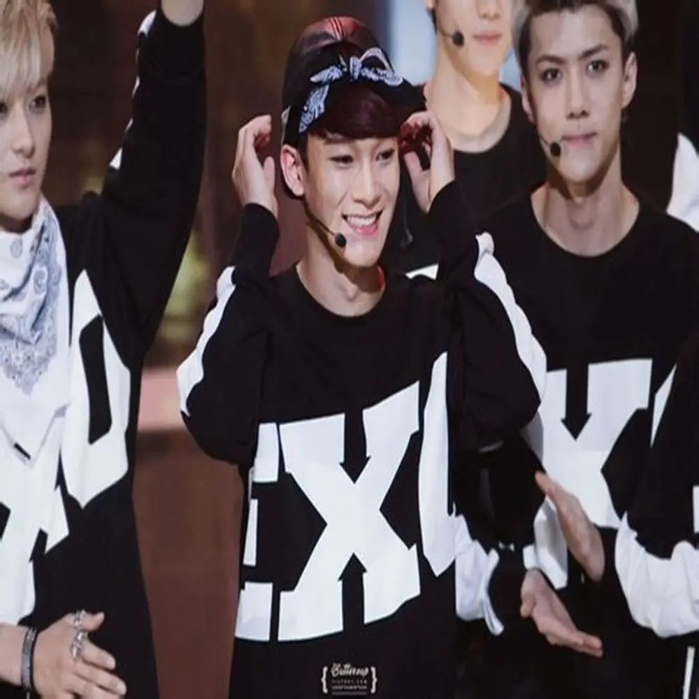 Толстовки Mainlead Kpop EXO новые унисекс белые черные корейские тонкие толстовки