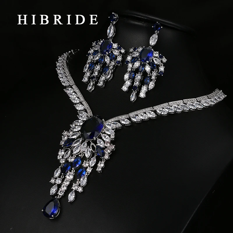 HIBRIDE роскошный стиль Цветочная форма AAA Кулоны из фианита свадебные женские