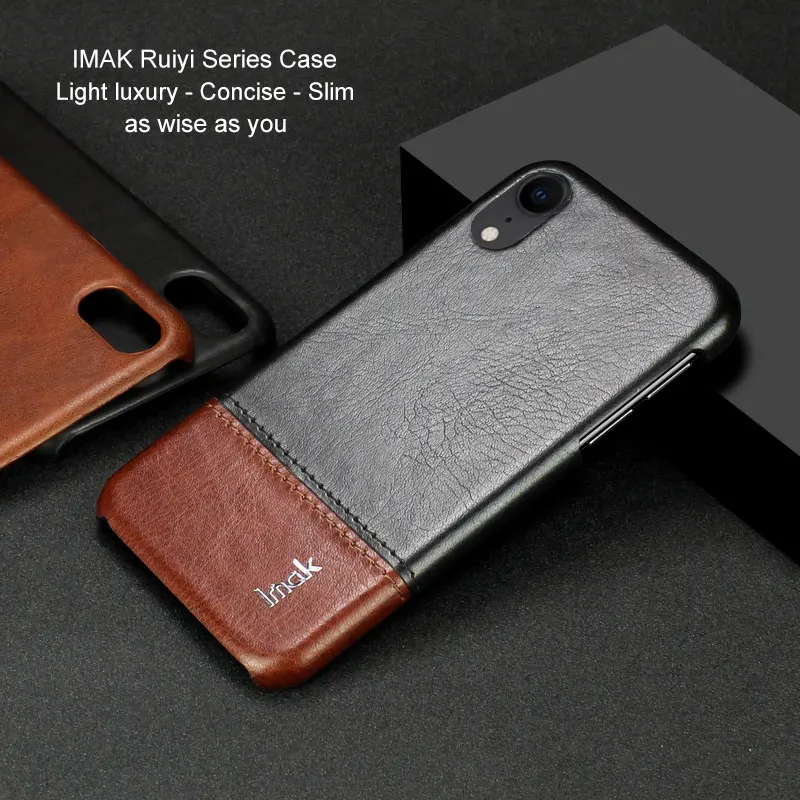 Для Apple Iphone XR чехол IMAK Винтажный чехол из кожи ПУ и ПК Жесткий Чехол для Apple Iphone XR 6,1''