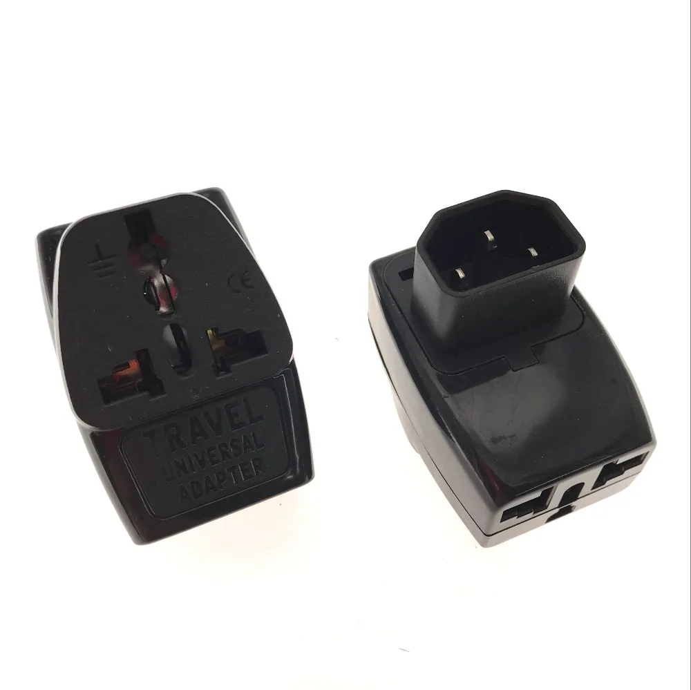 Blcak высококачественный IEC C14 штекер-гнездо US UK EU AU Универсальный адаптер для путешествий штепсельная вилка переменного тока 3 в 1