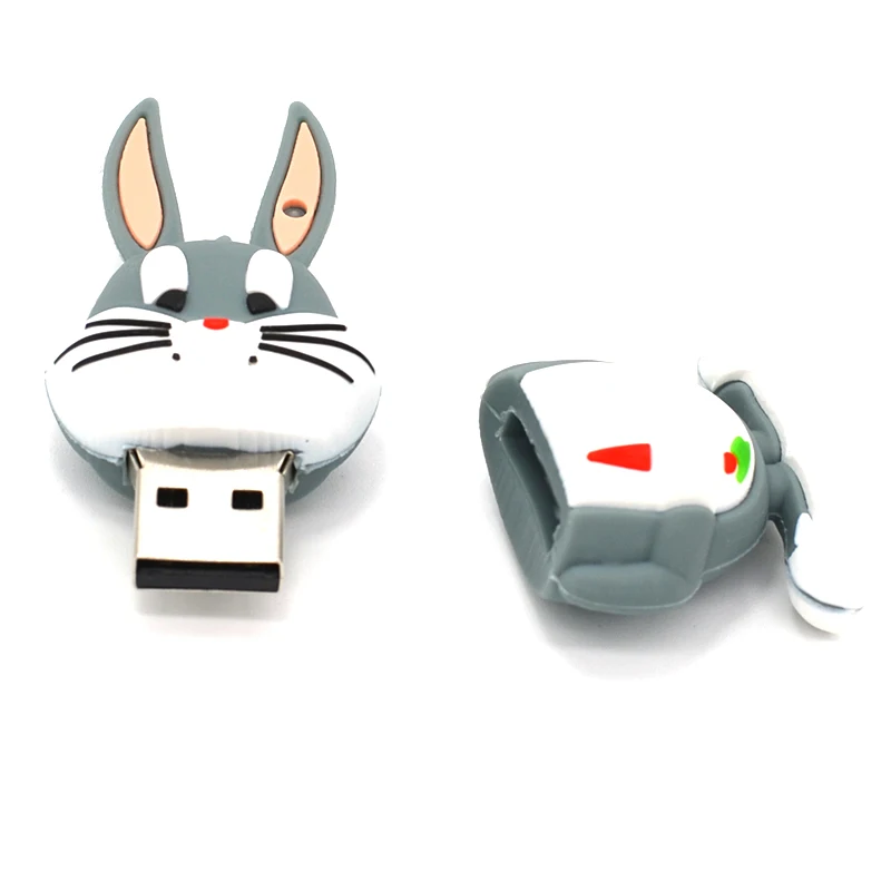 Humor кролик USB флеш накопитель TF карта с фактическим объемом 64 Гб оперативной