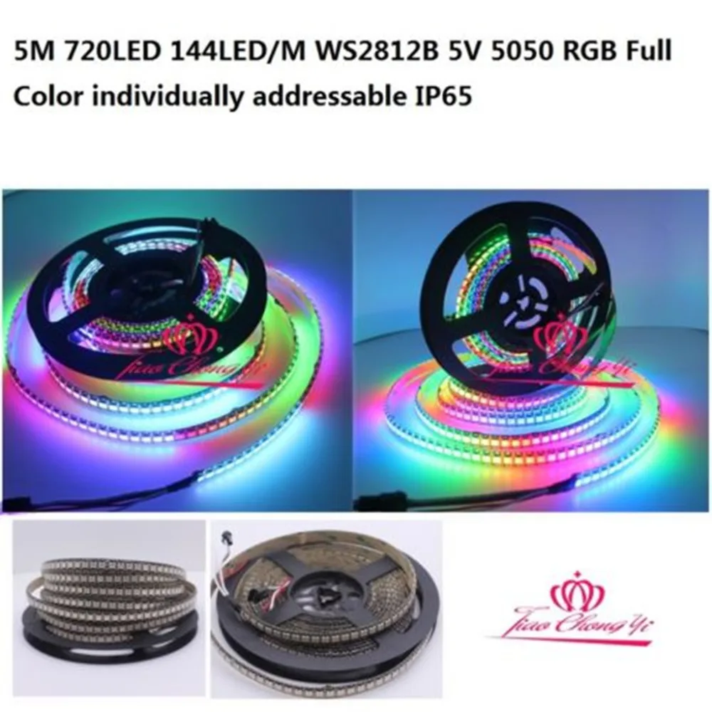 5M 720LED 144LED M WS2812B 5V 5050 RGB Full Color individually addressable IP65