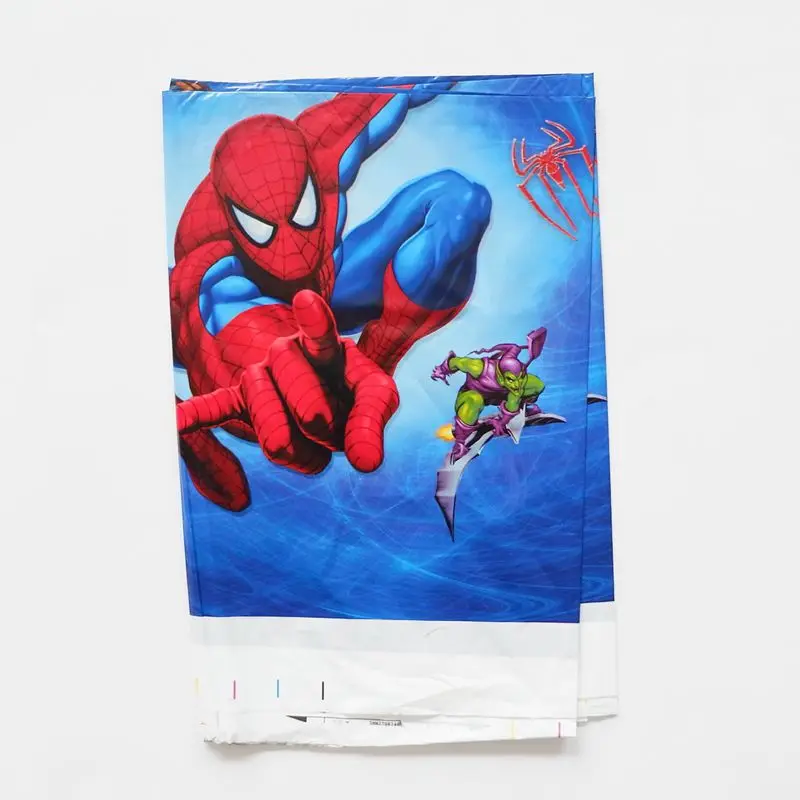 Tablecloth 1pcs 10 шт./лот 7 дюймов Человек-Паук День рождения Свадебная вечеринка принадлежности украшения торт блюдо Одноразовые бумажные тарелки для детского душа сувениры - Цвет: Tablecloth 1pcs