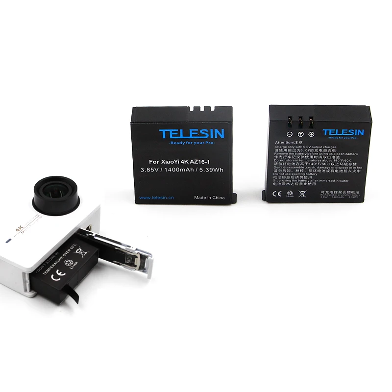 TELESIN 2 шт 1400mAh запасная перезаряжаемая литий-ионная аккумуляторная батарея Замена