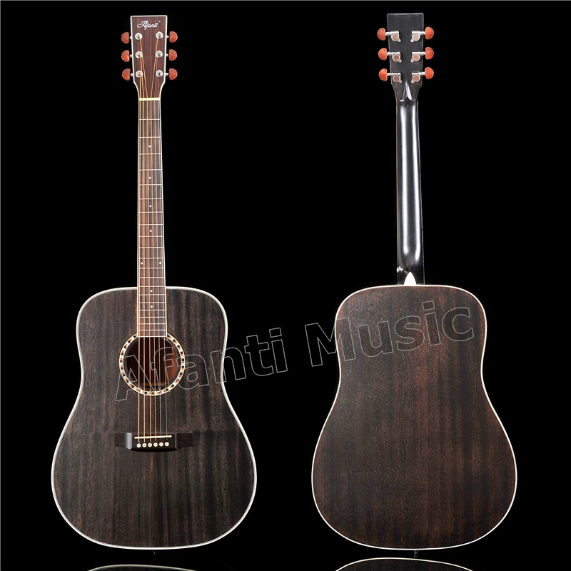 41 inch Acoustic/ Solid Africa Mahogany top / back and sides/ AFANTI Acoustic guitar (AFA-918) | Спорт и развлечения