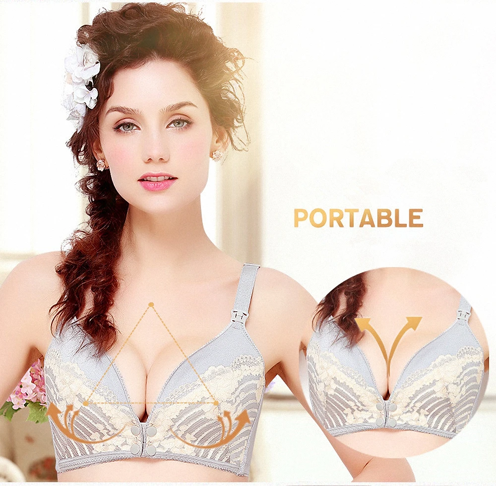 New Front Closure Cotton Maternity Bra Pregnant Women Breastfeeding Nursing pregnancy wire free soft bra | Мать и ребенок