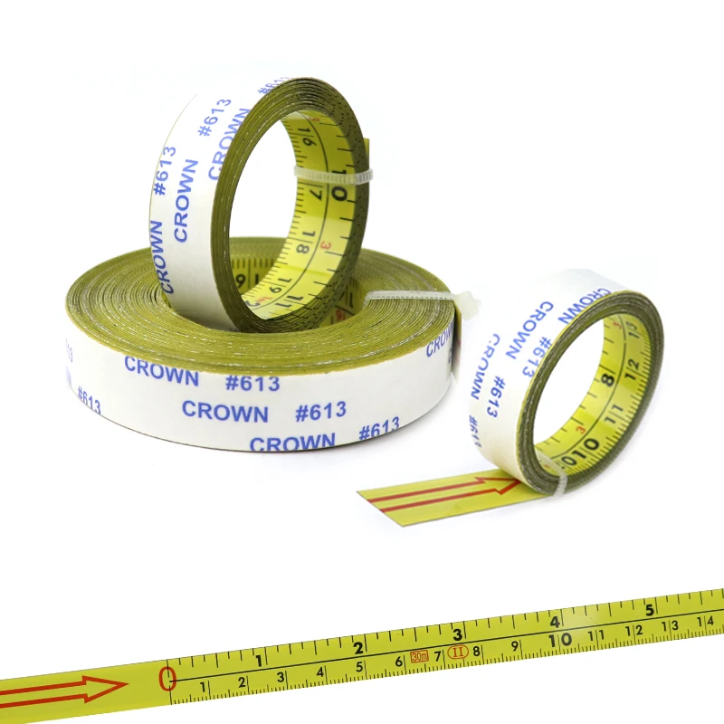 Metric & Inch Miter Track Tape Measure Self-Adhesive 1-10M Steel Ruler Measuring Tape For T-track Router Table Woodworking Tools