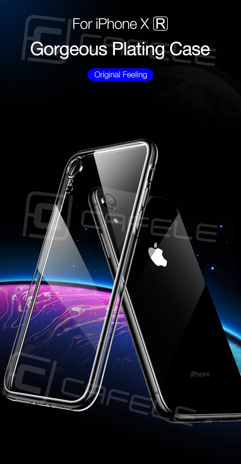 Cafele роскошный ТПУ чехол для iPhone XR прозрачный мягкий чехол для iPhone XR чехол прозрачный