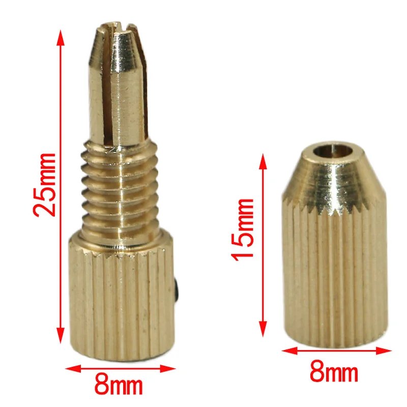 Miniature Electric Drill Chuck Self-tightening Small Clip Woodworking Brass Clamp Clamping 0.8-1.1mm | Инструменты