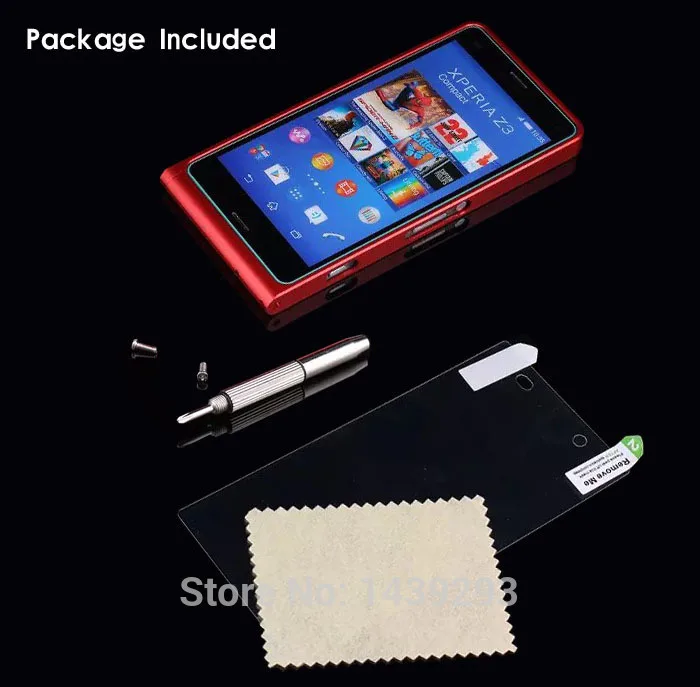 Алюминиевый металлический бампер для Sony Z 3 Compact D5803 чехол Xperia Z3 Mini Z3Mini D5833|case cover|covers