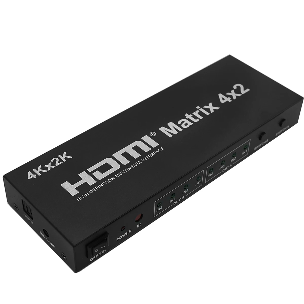 Full HD 1080p4x2 HDMI матричный коммутатор 4 К * 2 3D V1.4 Switcher Splitter Video Converter адаптер с