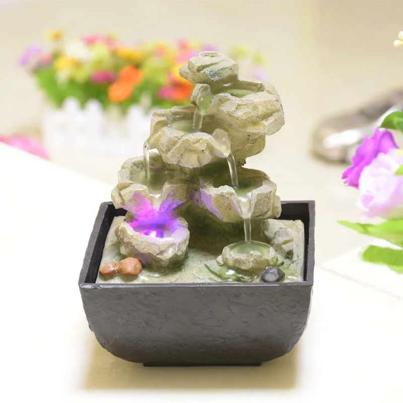 Indoor Decor Desk Mini Water Basket Fountain - | Дом и сад