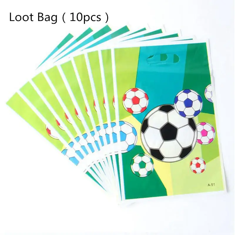 Loot bag 10pcs 6 шт./лот, Футбольная тема, коробка для попкорна, украшения для закусок, вечерние аксессуары, украшения для детей, товары для дня рождения - Цвет: Loot bag 10pcs