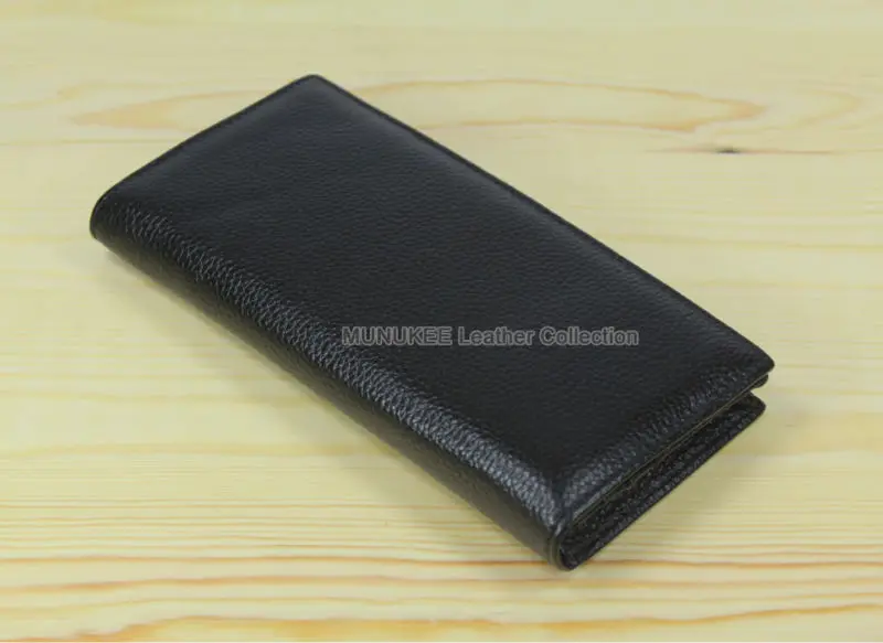 Мужской кошелек из натуральной воловьей кожи по заводской цене длинный клатч
