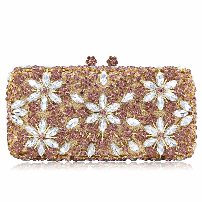 

Silver Metal Crystal Evening Clutch Bag Purple Rhinestone Clutch Purse Evening Bags Clutches Women Party Clutch Chain Handbags