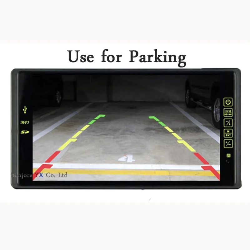 Автомобильный зеркальный монитор TFT с 9 дюймовым жк-дисплеем 1024*800 Bluetooth mp5-плеер FM