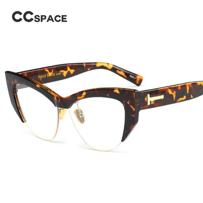 45108 женские очки кошачий глаз оправа для мужчин и женщин без оправы с заклепками