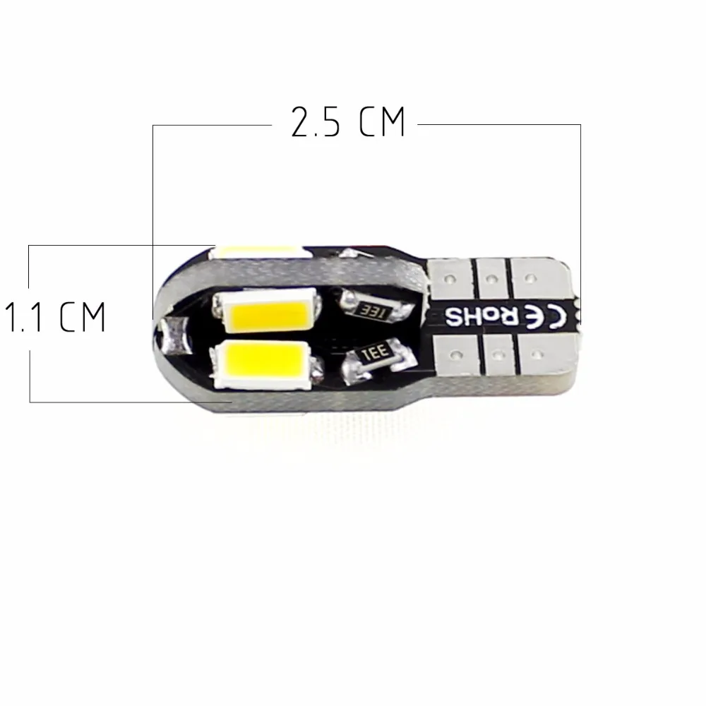10X Автомобильный свет T10 W5W 194 12v клиновидные светодиодные Сменные лампы без ошибок