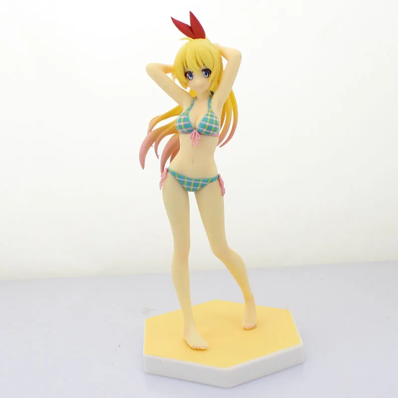 Бесплатная доставка 7 &quotNisekoi поддельные любовь аниме Kirisaki Chitoge пляж волна бикини