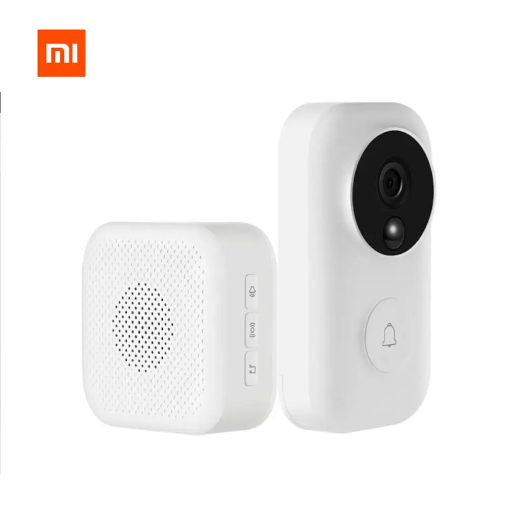 Дверной звонок Xiaomi Mijia с ИИ идентификацией лица 720P ИК двухстороннее аудио видео