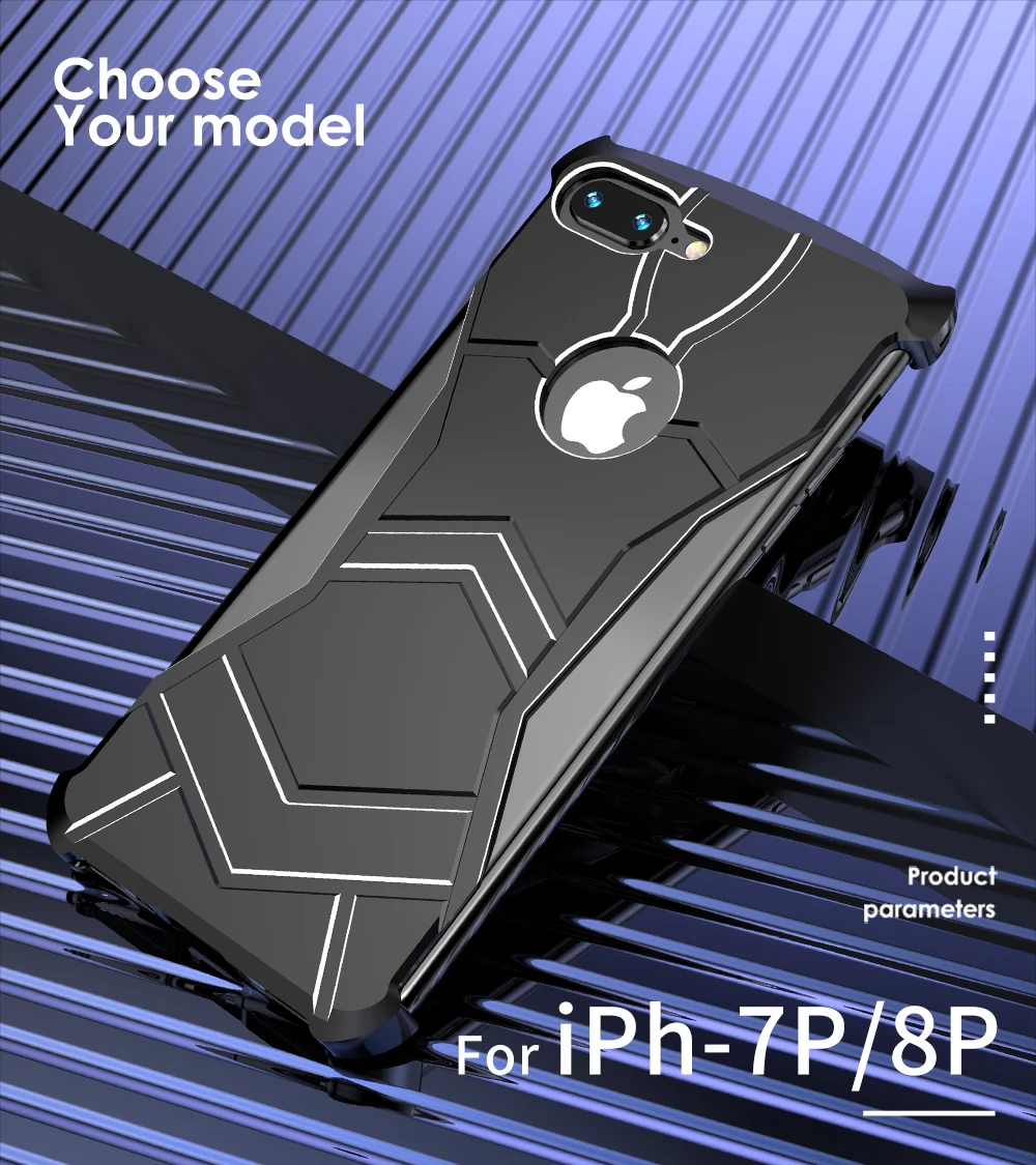 R-JUST алюминиевый чехол для iPhone 7 7 P 8 8 Plus для iPhone X XS Max XR чехол Магнит аттракцион противоударный бронированный чехол жесткий металлический