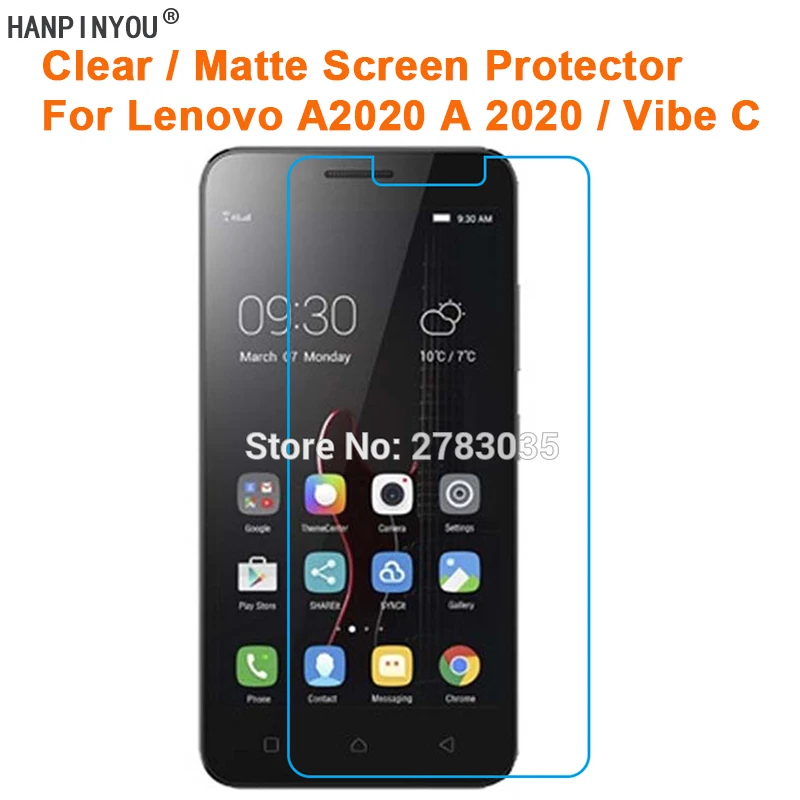 Для Lenovo A2020 A 2020/Vibe C 5 0 &quotпрозрачная глянцевая/Антибликовая матовая защитная