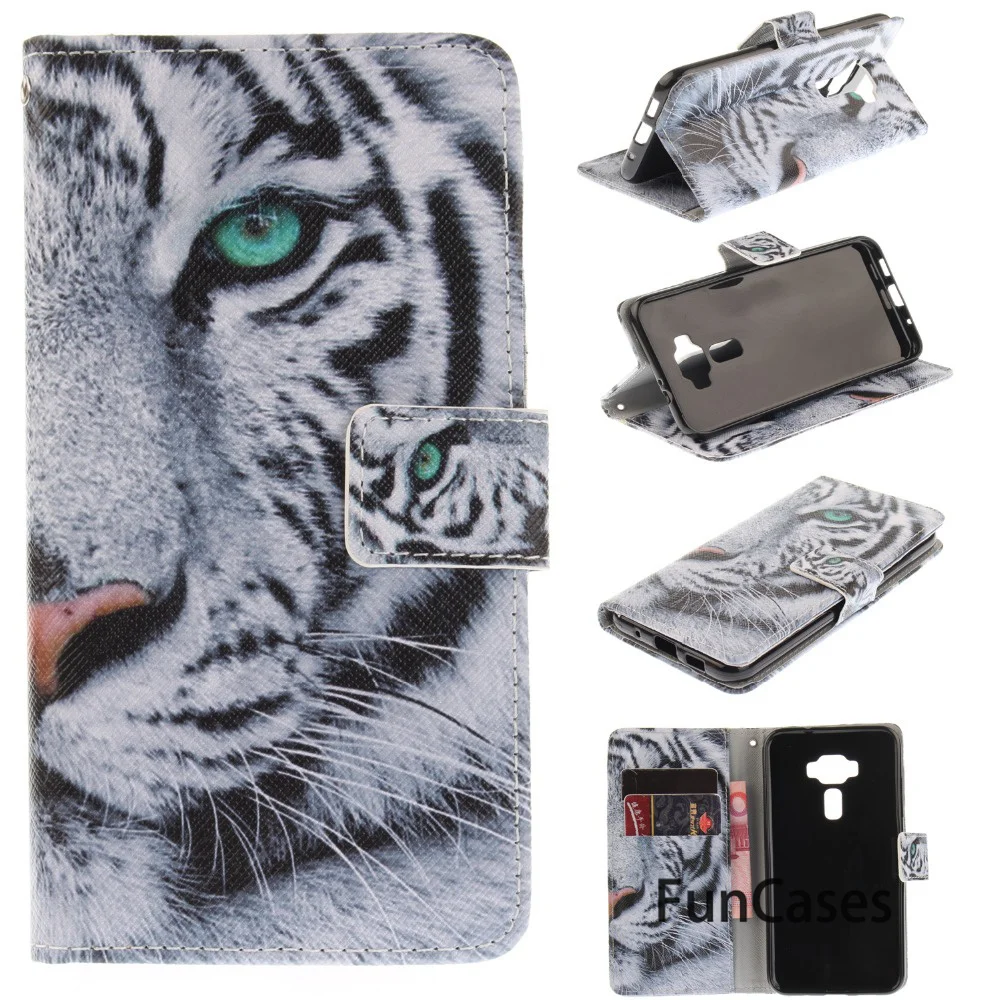 Чехол подставка для coque ZenFone 3 ZE520KL чехол Asus Zenfone 5 2 дюймов + держатели карт защитный