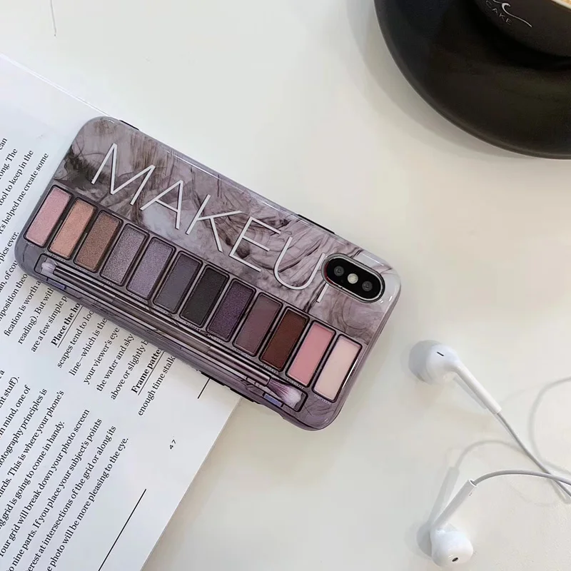Remazy Модный женский чехол для теней для глаз s для iPhone 7, 8 Plus, X, XS, Max, XR, мягкий чехол для макияжа, чехлы для iPhone XS, XR, 6, 6S Plus, Coque