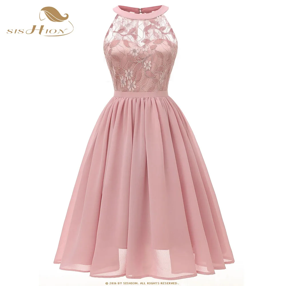 SISHION женское летнее шифоновое платье CD1645 robe femme сексуальное элегантное винно