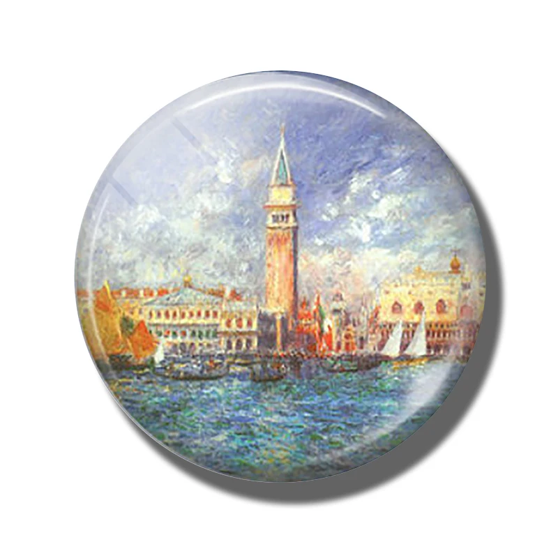 PACK OF 1 Флаг Италии и карта магнит на холодильник Венецианские гондолы и Пизанская башня 30 мм стеклянные магнитные наклейки на холодильник сувенир - Цвет: PACK OF 1