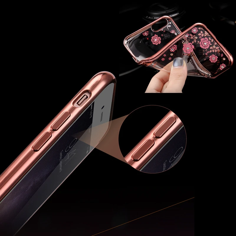 NFH Celular чехол для iPhone 5 5s SE 6 6S Plus роскошный блестящий X 7 8 с гальваническим покрытием
