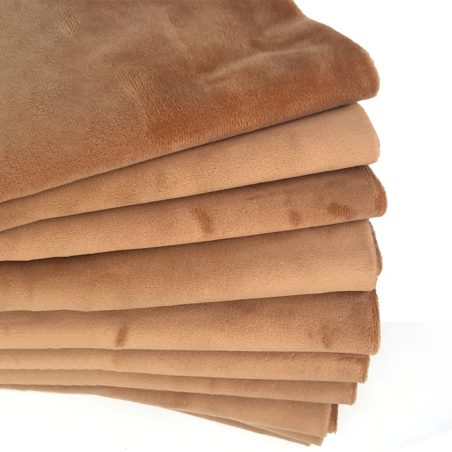 ZYFMPTEX 8Pcs/Lot Brown Polyester Plush Fabric 45x50cm Cheapest Soft High-Grade Wool Minky For Toys Blanket Home DIY | Дом и сад