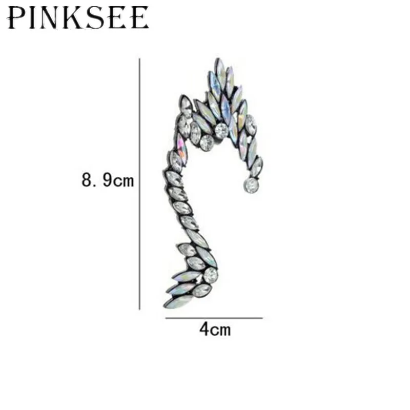 Готический преувеличены Угол Крылья Акриловые клип уха панк эльф Полный