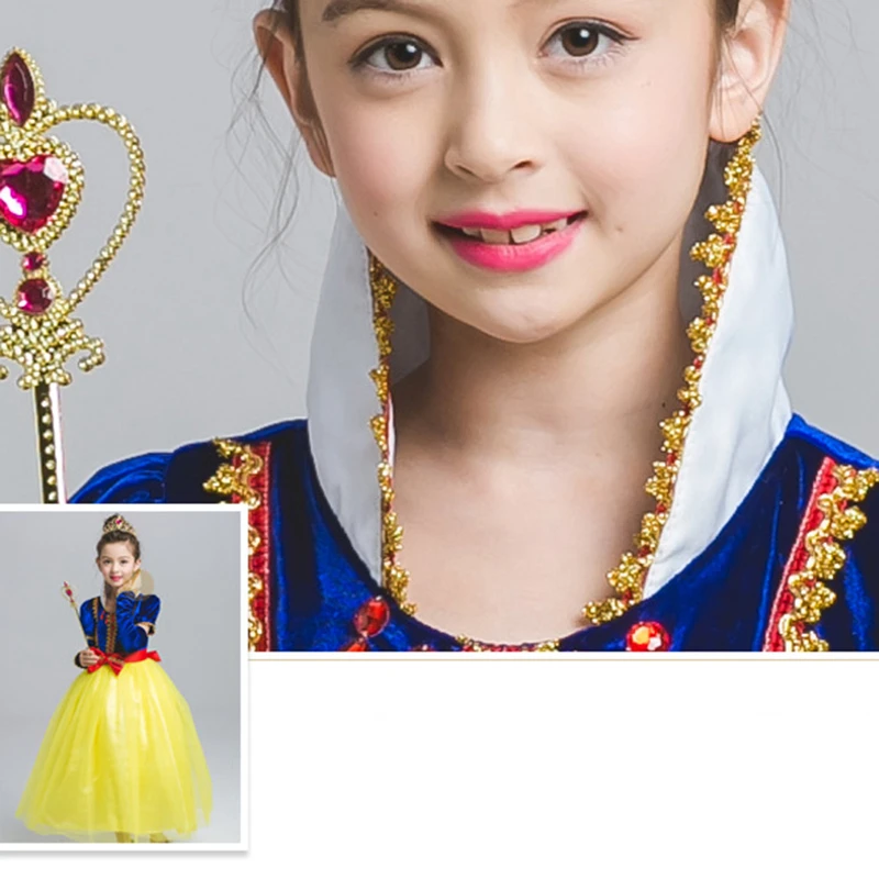 Платье Белоснежки для девочек Вечерние платья принцессы на Хэллоуин Сказочный