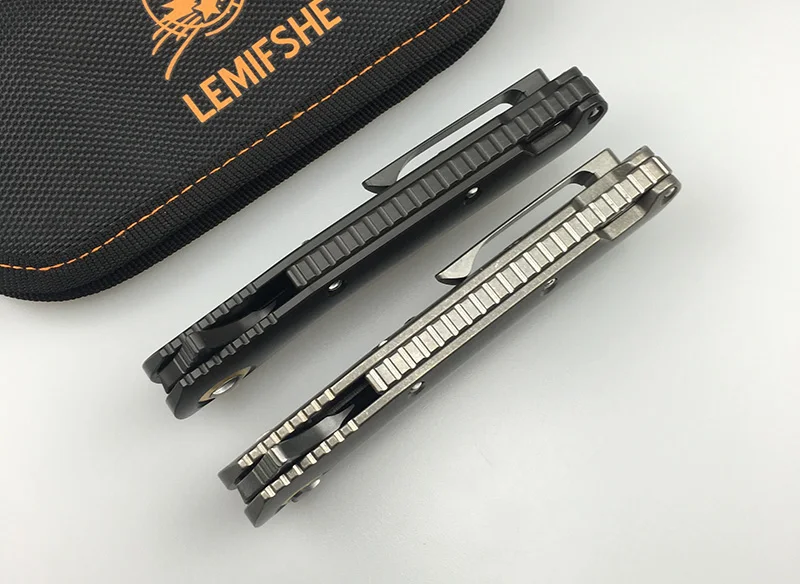 LEMIFSHE MT Warhound Флиппер складной нож D2 лезвие TC4 титановая ручка походные охотничьи ножи для выживания на открытом воздухе EDC инструменты