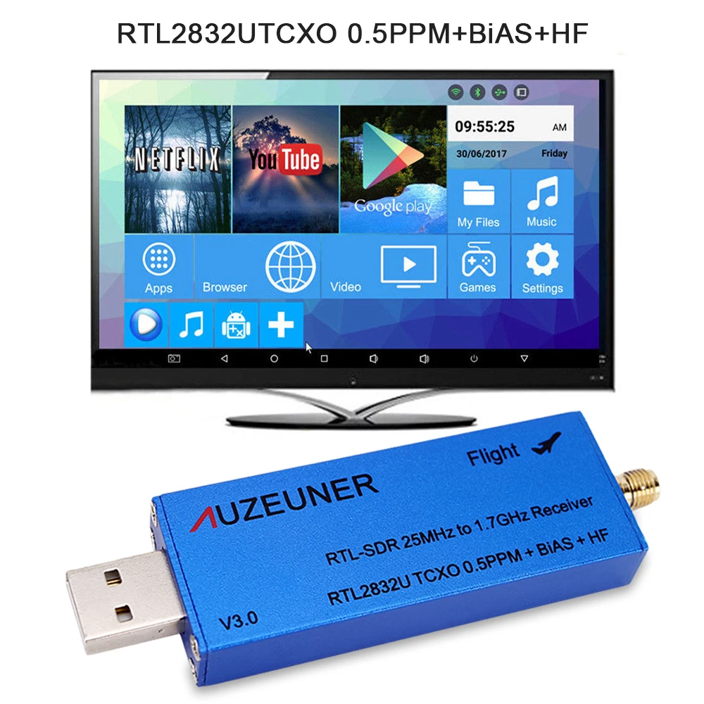 Новый USB2.0 RTL SDR RTL2832U R828 TCXO AM FM DSB USB Defined Radio Tunner приемник для windows PC|SmartTV-стики и