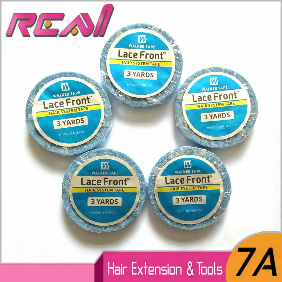 10 Rolls Double Sided Hair Tape 0.8cm*3Yard Super Blue Color Wig Easy Use For Extensions | Шиньоны и парики