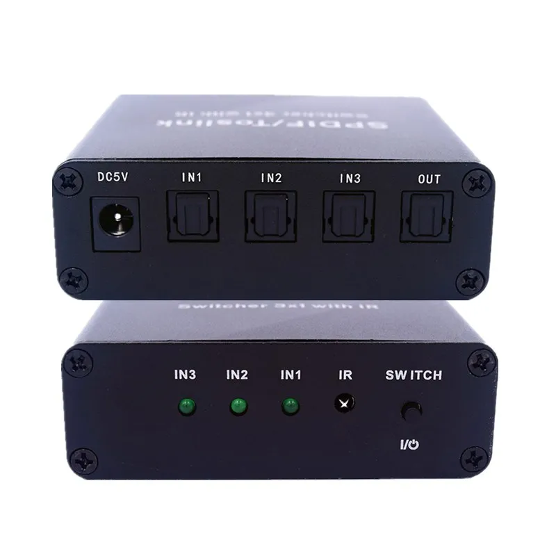 Kebidu Full HD цифровой оптический SPDIF разделитель TOSLINK аудиопереключатель 3 в 1 выход