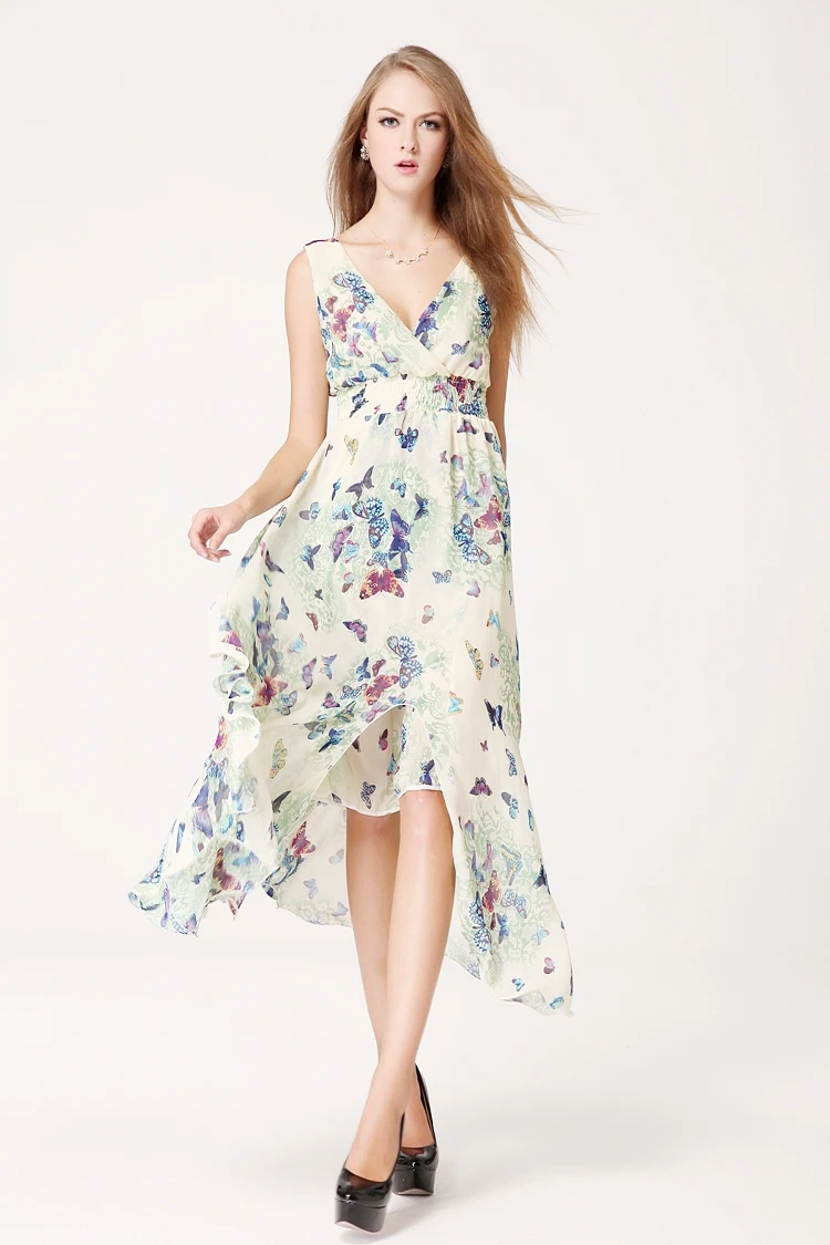 Long Summer Dress Print Women Chiffon vestidos Longos Vestido Longo Robe Vetement Femme Dresses Roupa Feminina Elbise 2016 | Женская