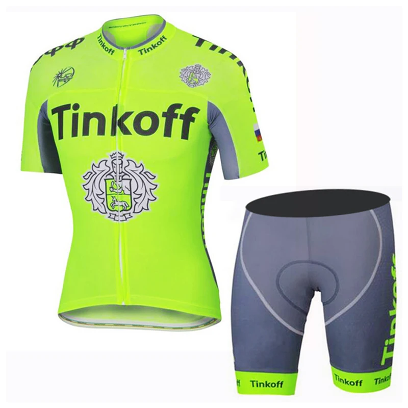 Transpirable 9D de tinkoff ciclismo ropa manga corta hombres equipo 2020 | Спорт и развлечения