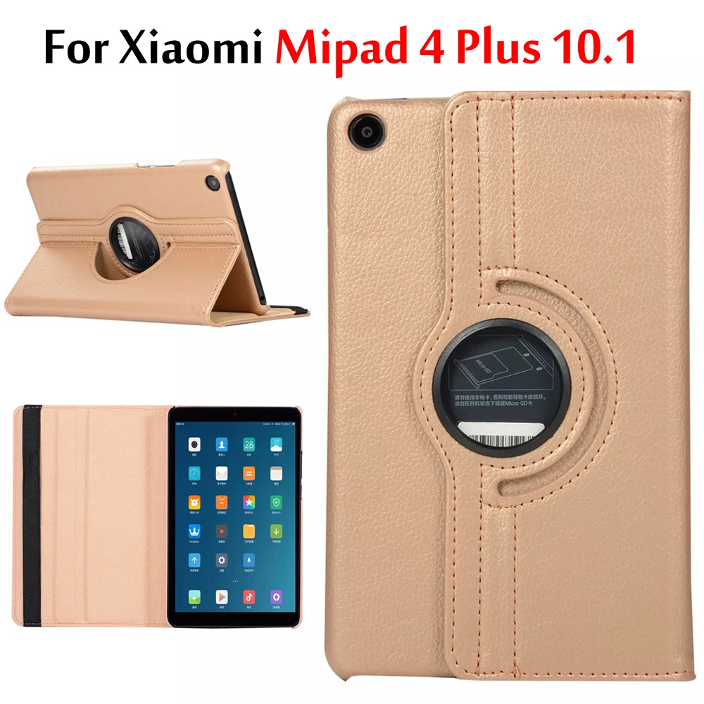 Чехол для Xiaomi Mi Pad 4 Plus 10 1 дюймов 360 Вращающийся Смарт Магнитный Авто спящий PU