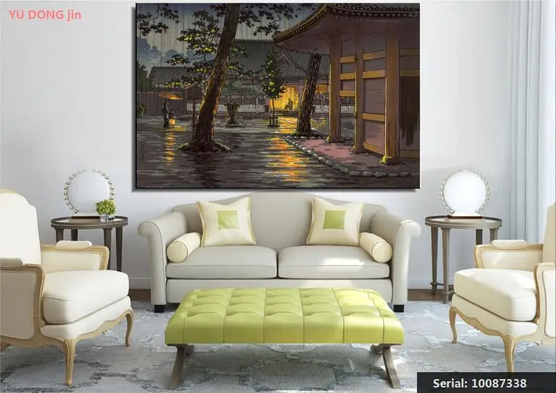 Earth light Landscape Classical oil Painting Drawing art Spray Unframed Canvas iron gemstone picture miniature picture10087338 | Дом и сад